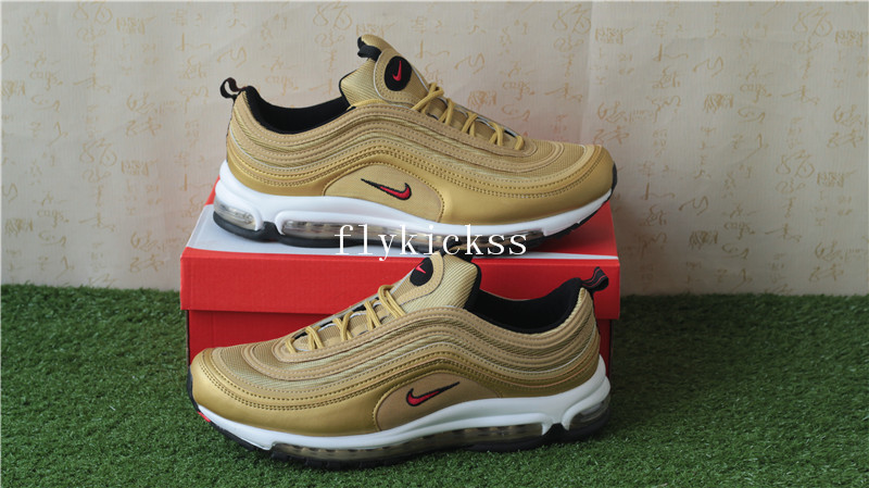 Authentic Nike Air Max 97 OG Gold Metallic Gold